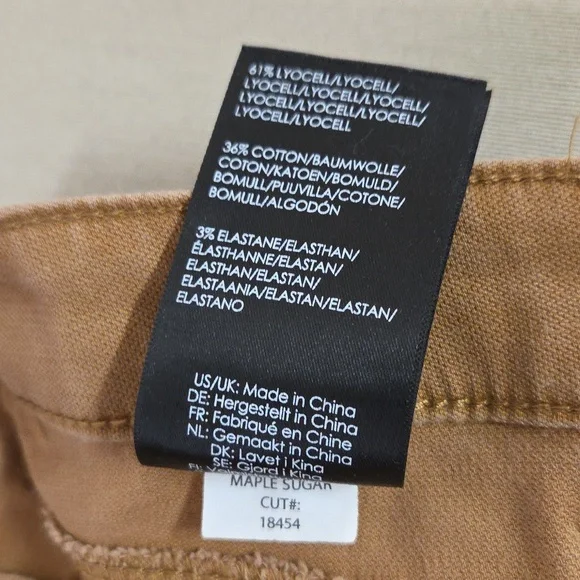 Liverpool Tan Wide Leg Crop  Pants 14/32 - Picture 6 of 8